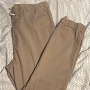 H&M Tan Sweatpants with Elastic Waistband and Cuffs